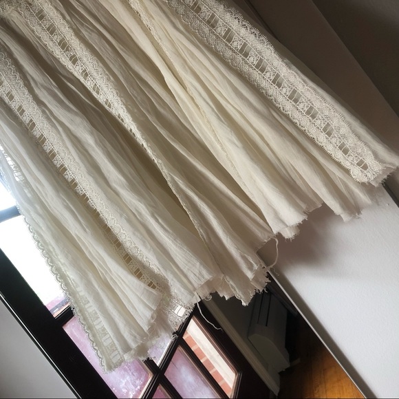 Free People Summer Dress with Lace Inserts Size M - Picture 7 of 8